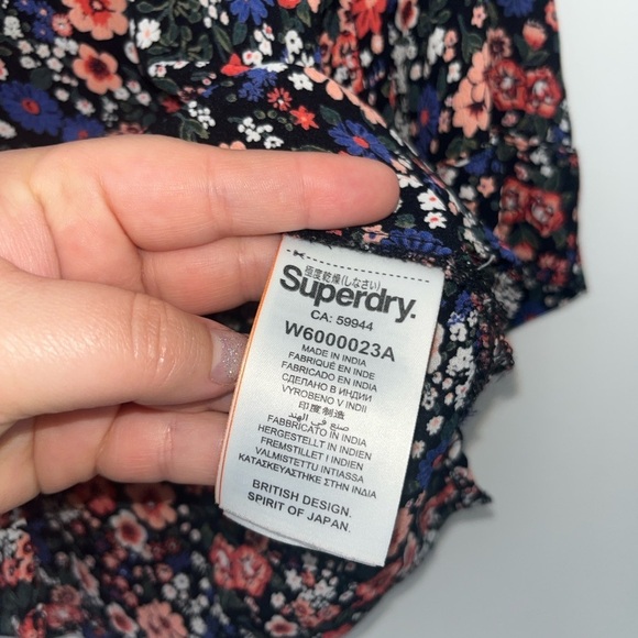 SUPERDRY Janie Floral Print Blouse Size 6 - Picture 8 of 13